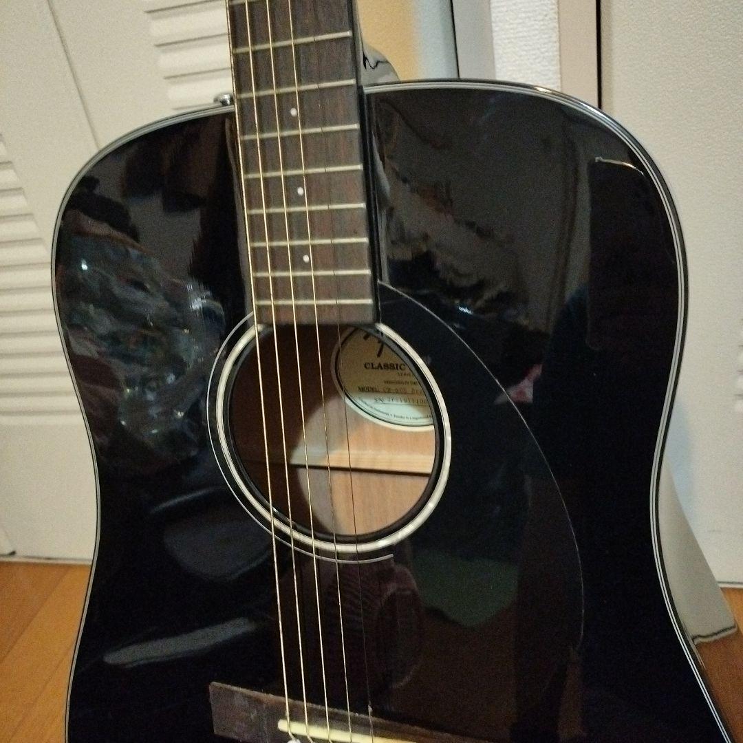 Fender CD-60S Black アコースティックギター スタンド付き