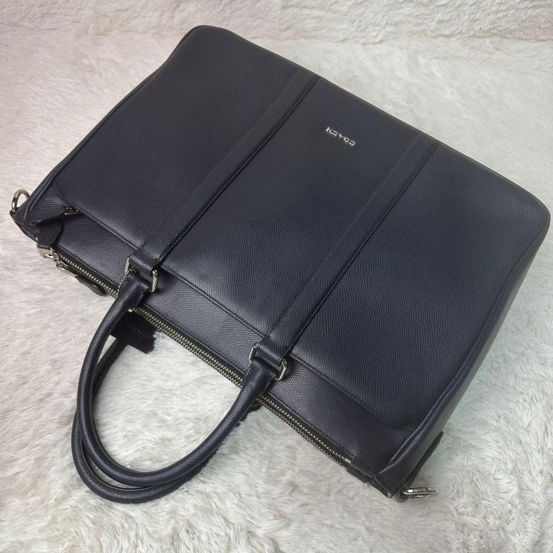 極美品 コーチ ビジネスバッグ メトロポリタン 2way A4PC PVCレザー