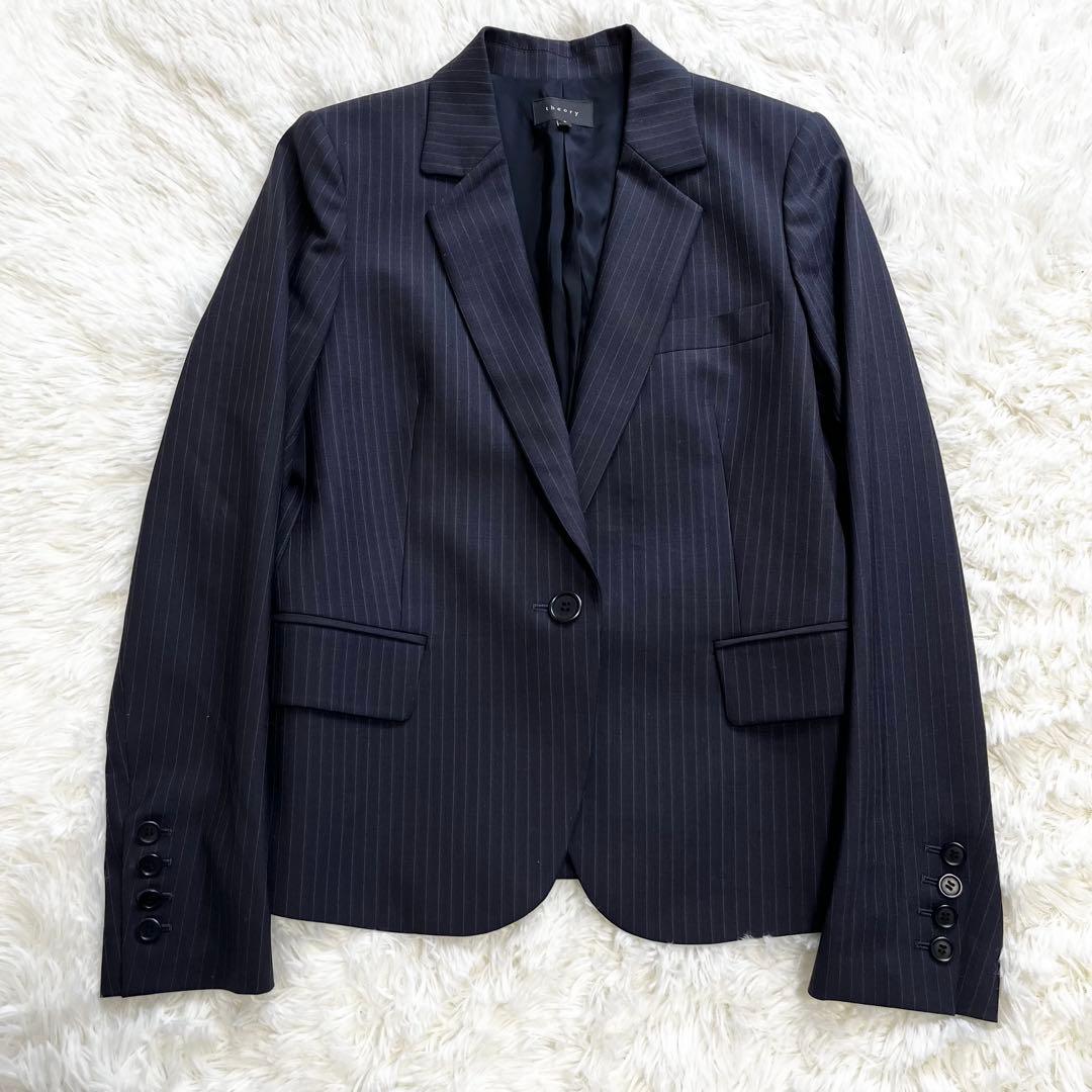 美品✨️セオリー パンツスーツ セットアップ ストライプ サイズ2 M