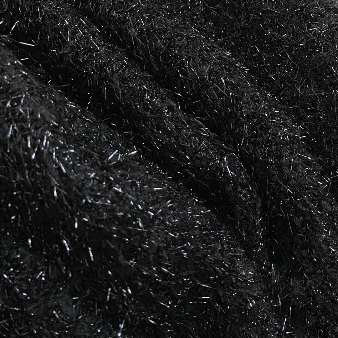 【ほぼ未使用✨】allureville シャイニーフェザーカーディガン　黒