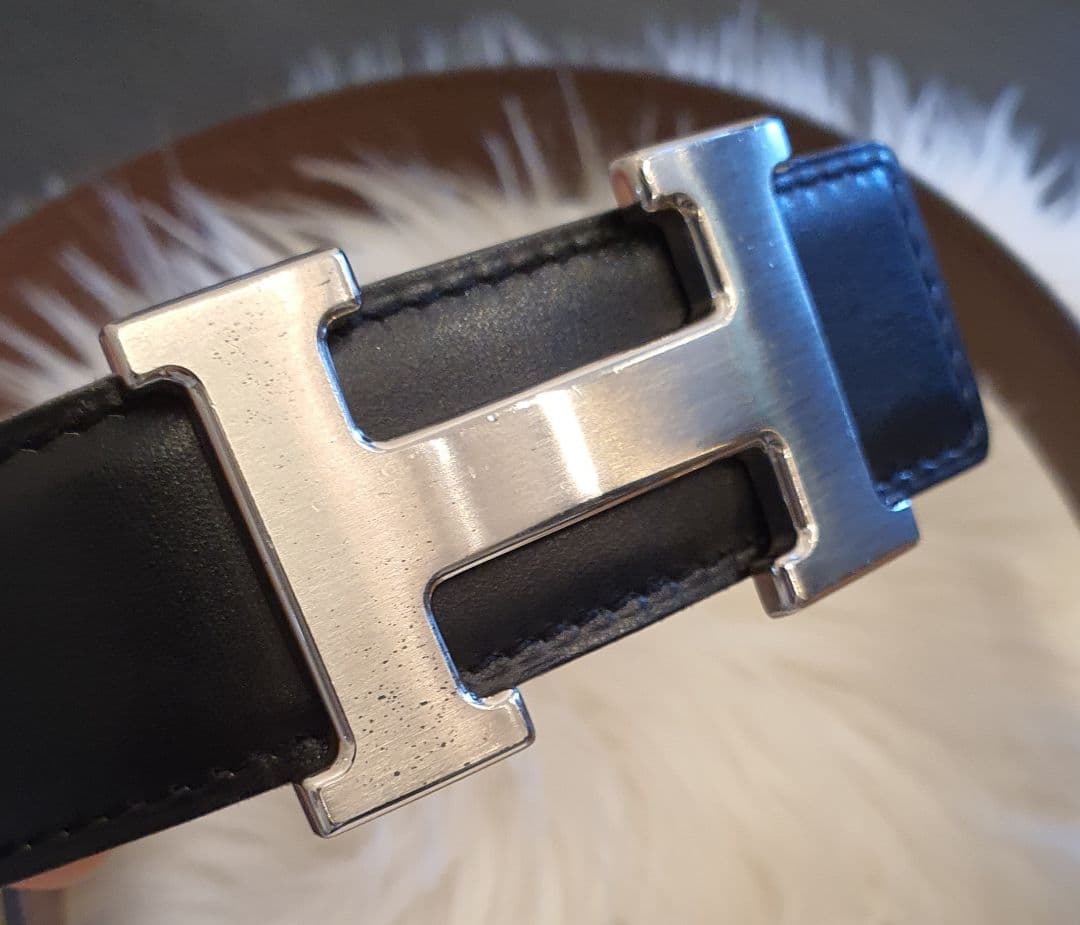 ✨HERMES エルメス Hバックル ベルト レザー 皮ベルト 黒✨