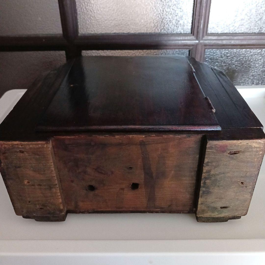 アンティーク木製置き時計