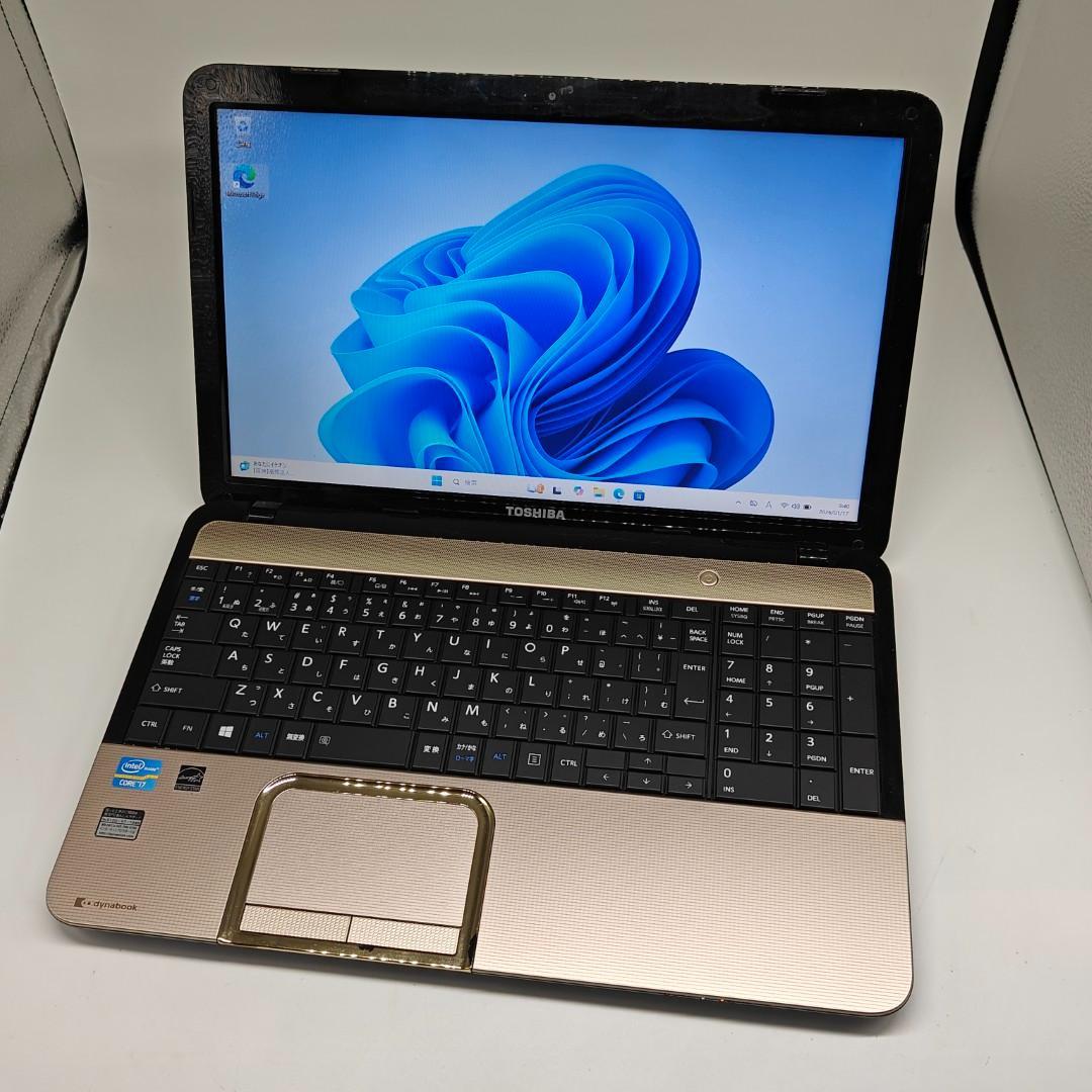 【東芝】T552 高速i7 SSD256GB 16GB ゴールド ノートPC