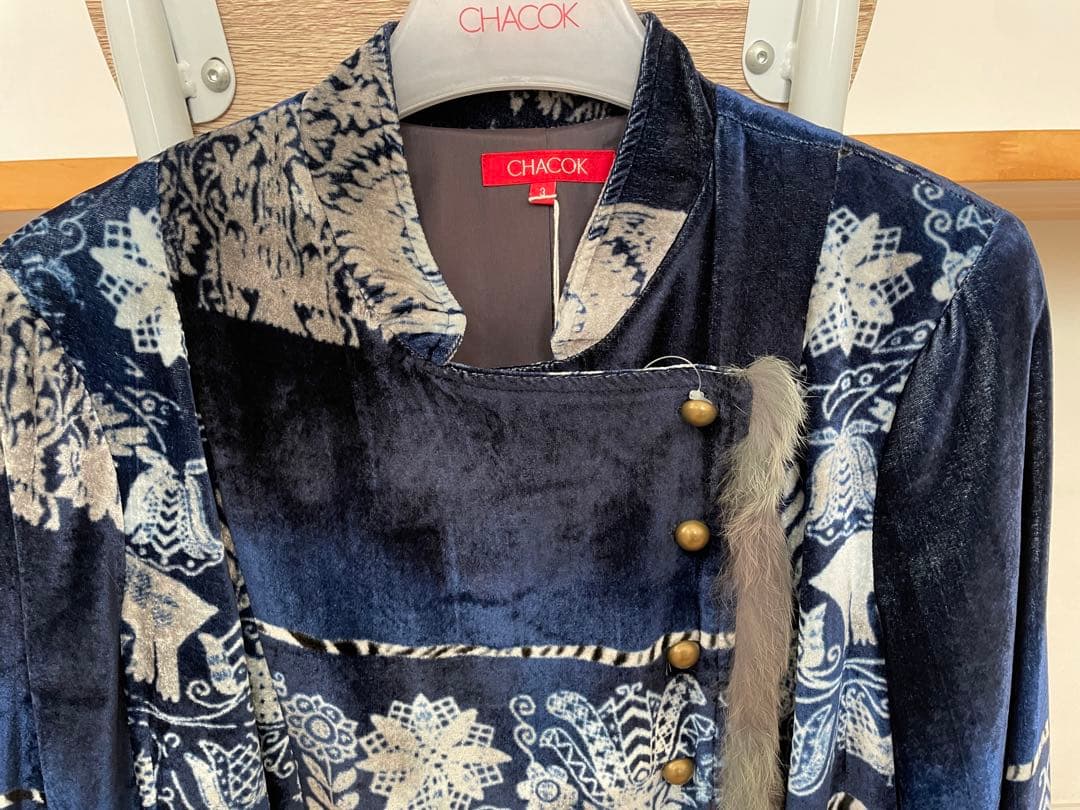 専用 未使用 シルク ラビット毛入ジャケット シャコック