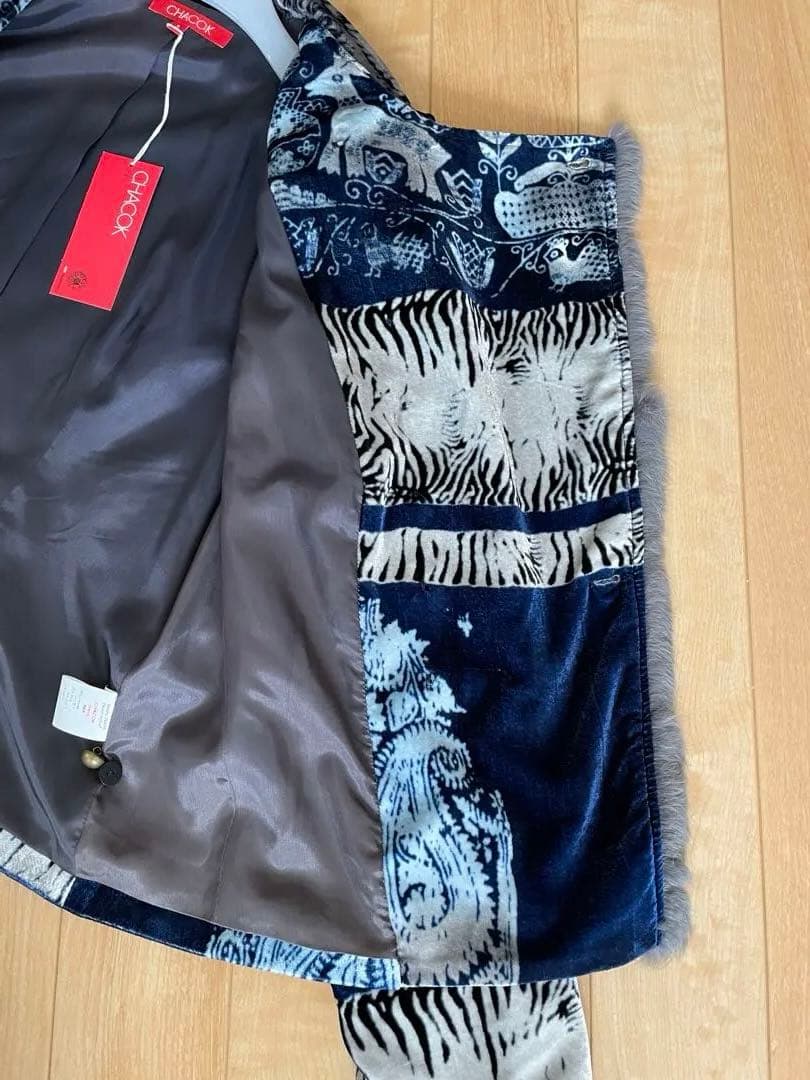 専用 未使用 シルク ラビット毛入ジャケット シャコック