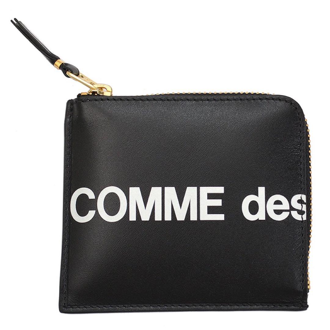新品 コムデギャルソン ケース ミニ財布 ロゴ ブラック SA3100HL