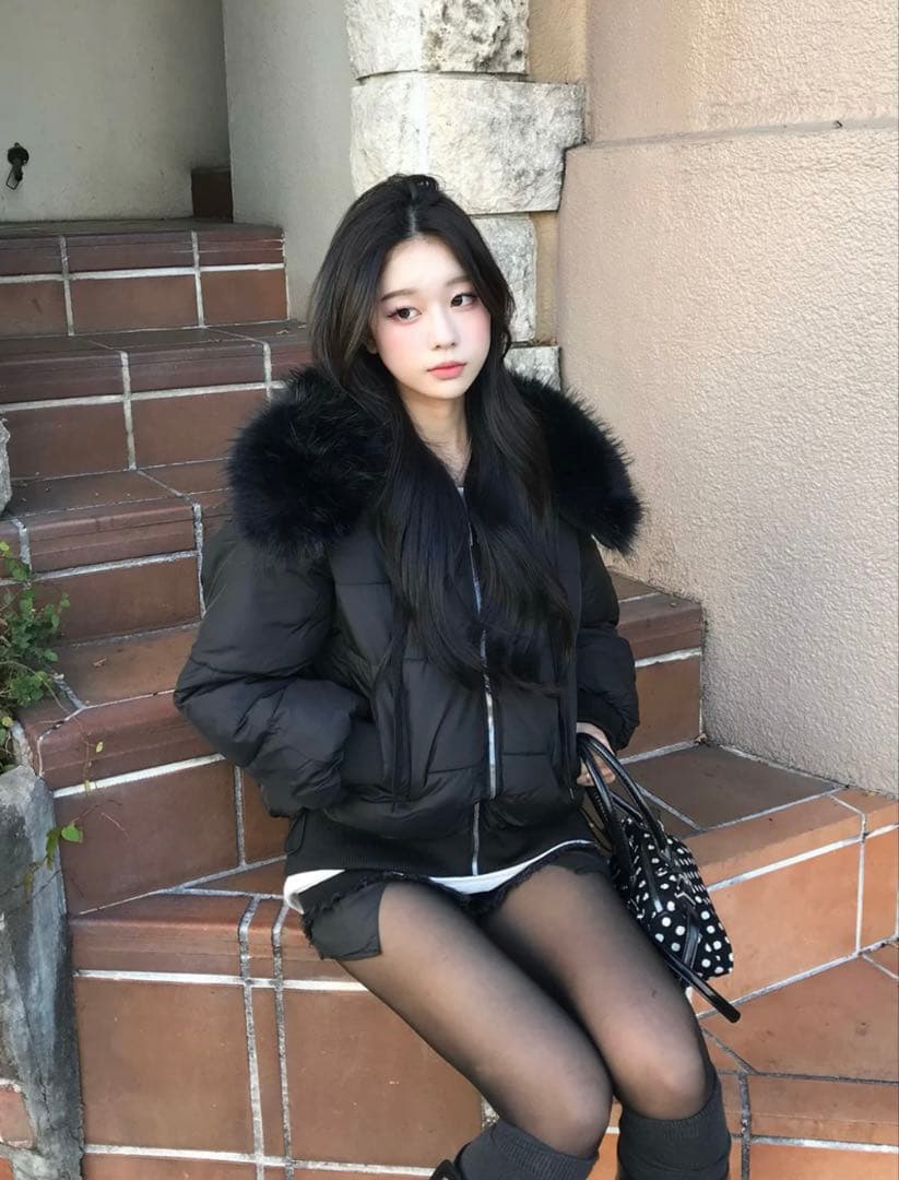 emmy ビッグカラーファータッチブルゾン