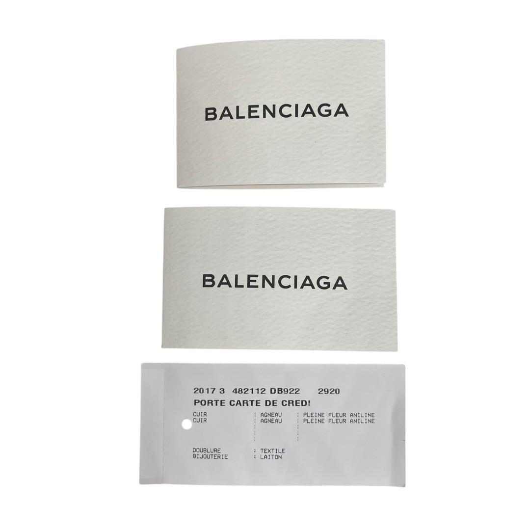 希少✨バレンシアガ フラグメントケース シワ加工 ロゴ刻印 バイカラー レザー