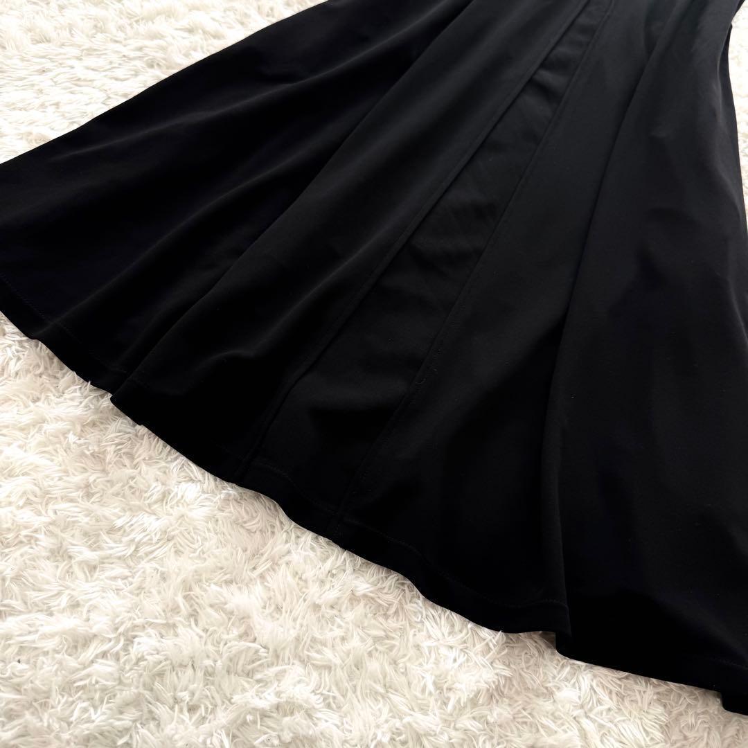 極美品✨ Rene 白襟ワンピース ドレス ノースリーブ フレア 2way 黒