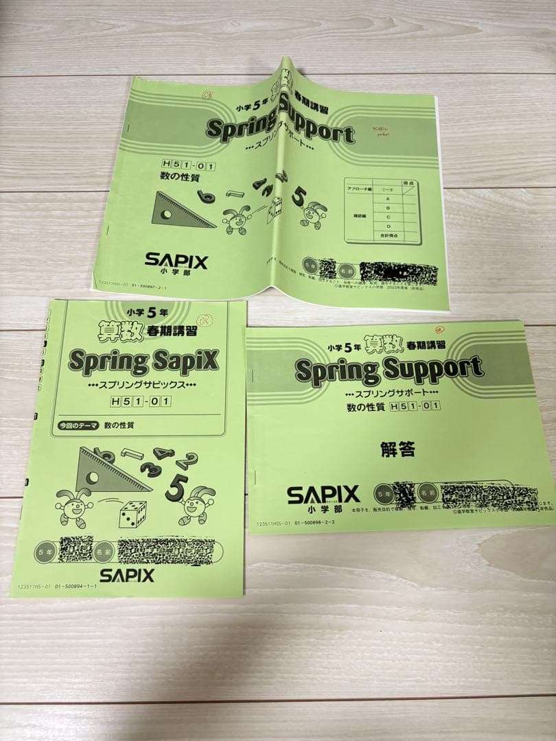 Sapix 五年　算数　フルセット