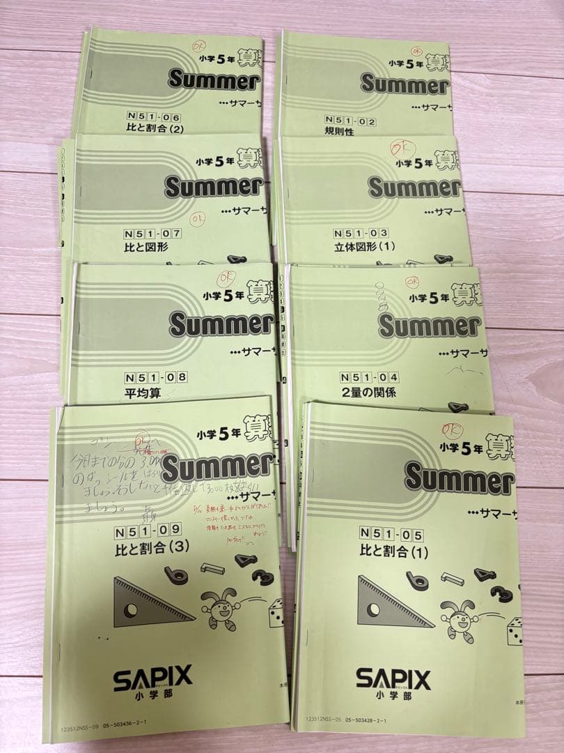 Sapix 五年　算数　フルセット