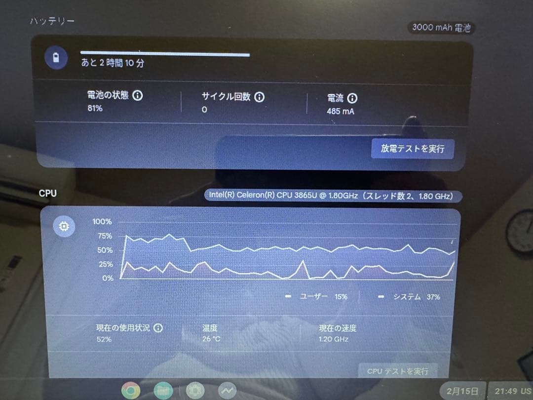 【ChromeOS Flex】東芝PAZ15CB-SKA