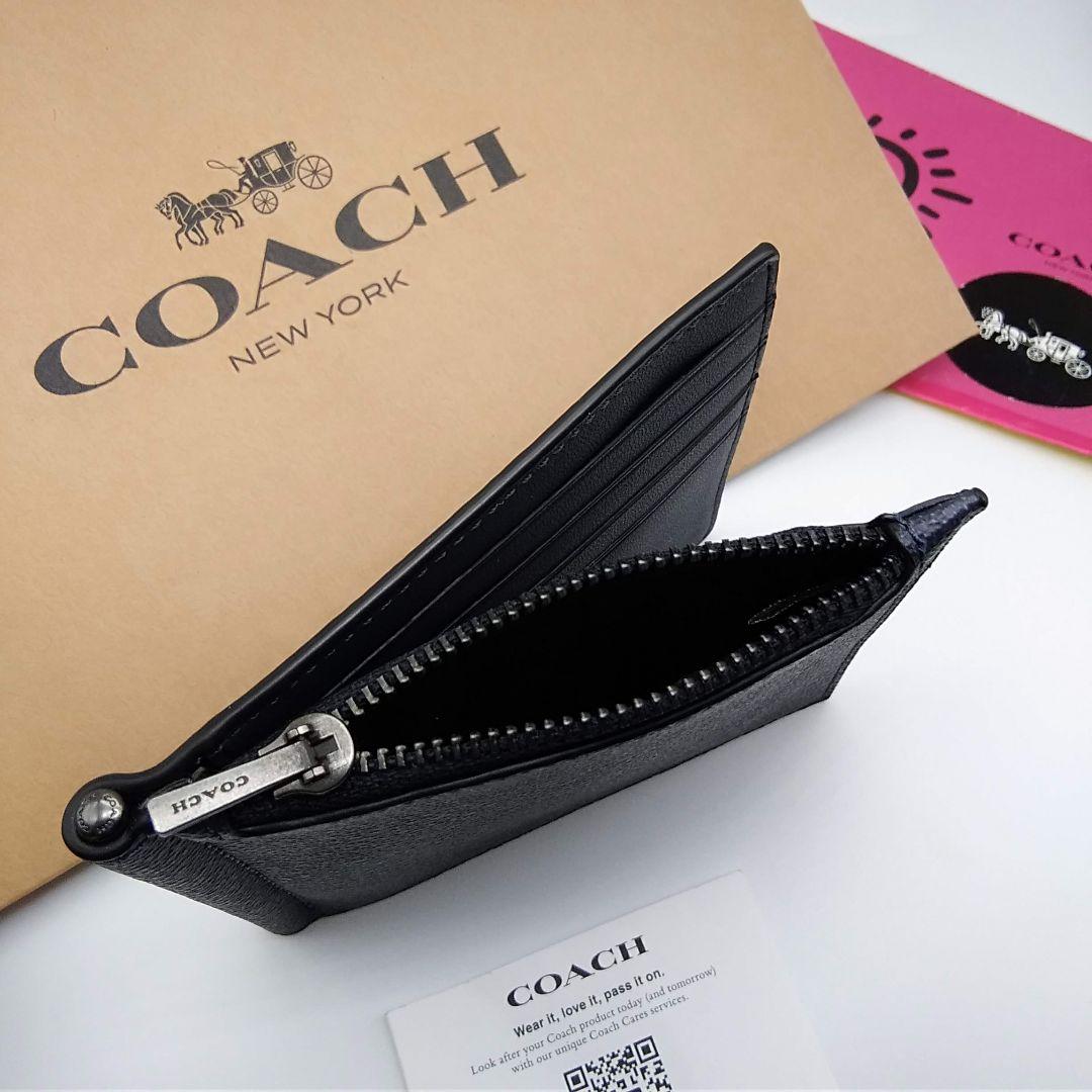 新品　COACH　マネークリップ　折り財布　メンズ　小銭入れ付き