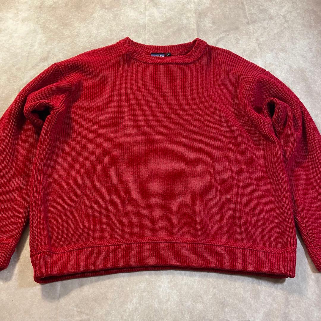 90s patagonia シャモニーガイドセーター レッド XL ウールニット
