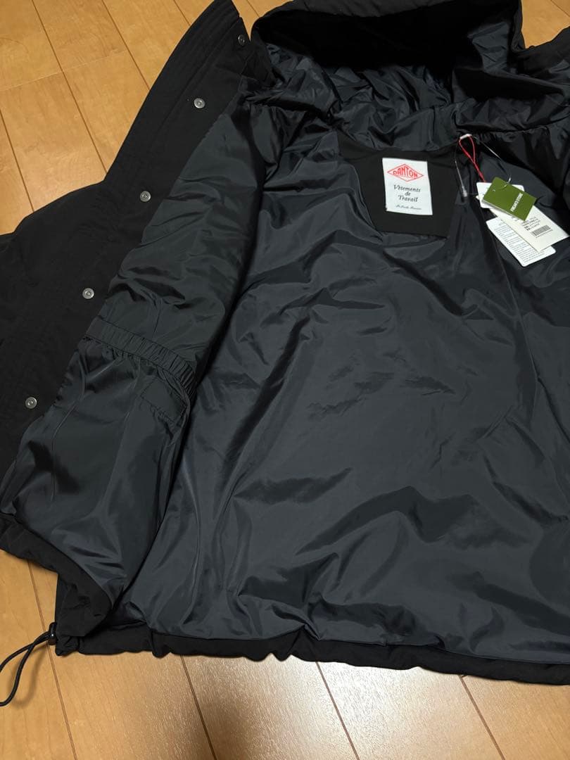 DOWN ダントン フード ダウンジャケット ブラック XS 新品タグ付