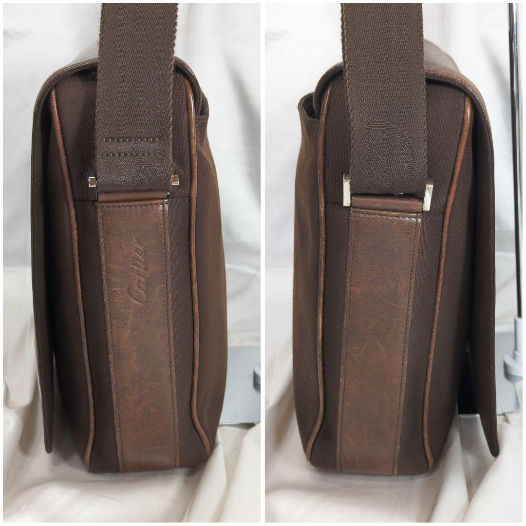 【美品】 カルティ サントス メッセンジャーバッグ ブラウン