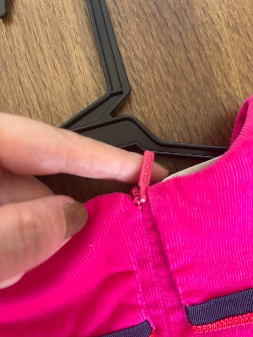 GUCCI ピンク セーラー襟 プリーツワンピース　90