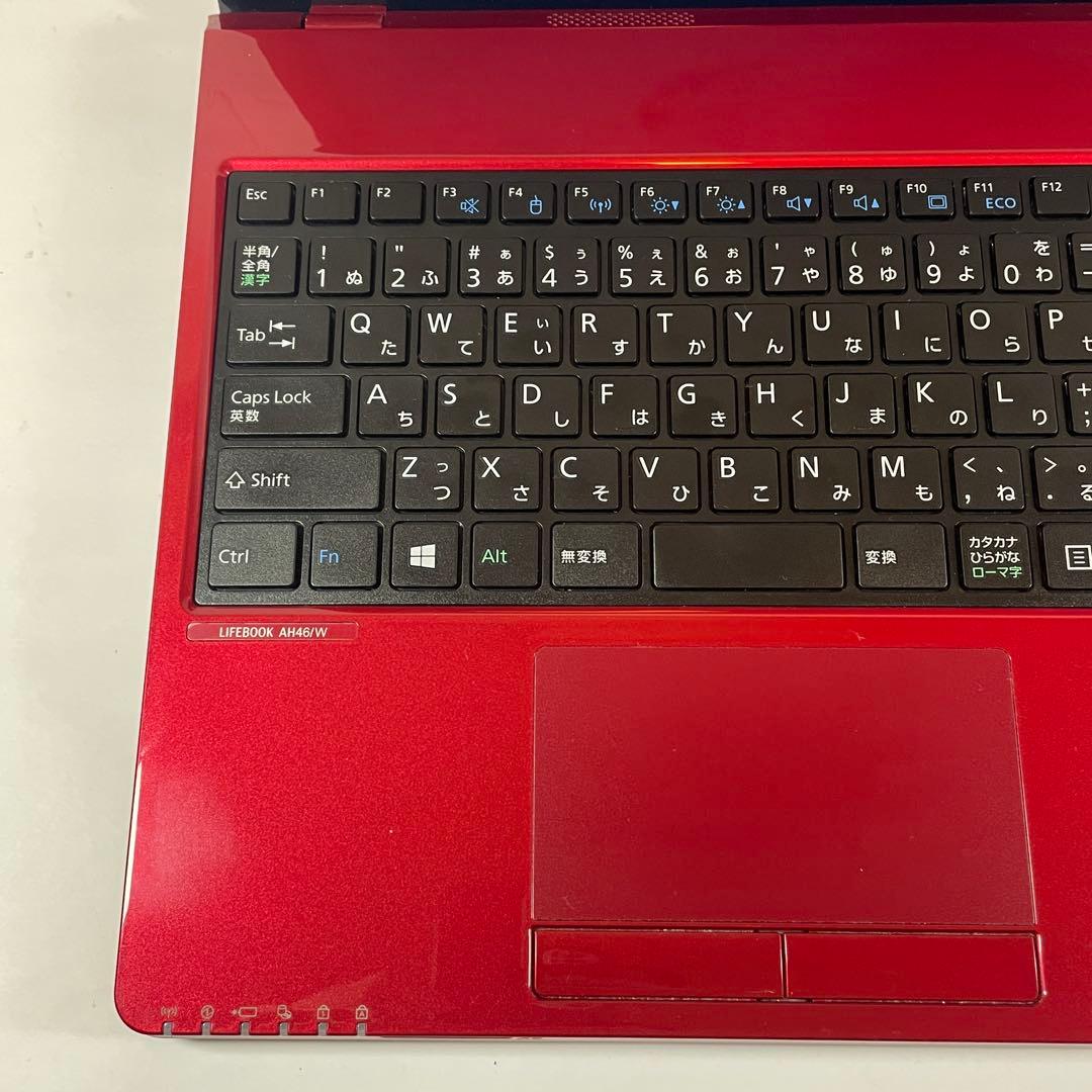 【美品】富士通☆LIFEBOOK☆レッド☆SSD256GB☆すぐ使える