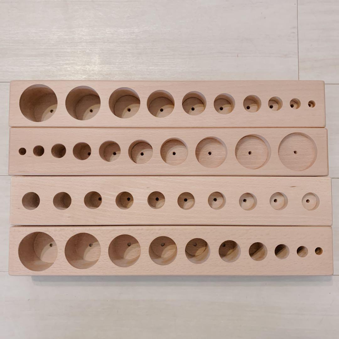 【モンテッソーリ教育】円柱さし　はめ込み円柱　教具 知育玩具