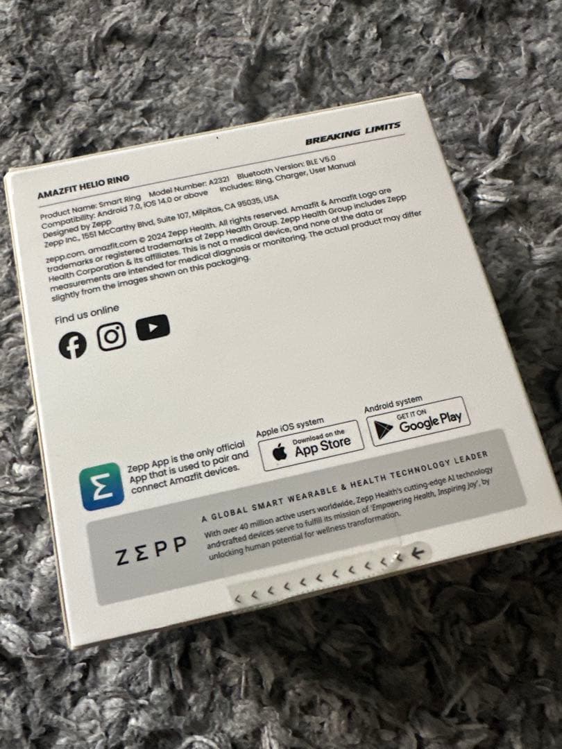 Amazfit/アマズフィット Helio Ring