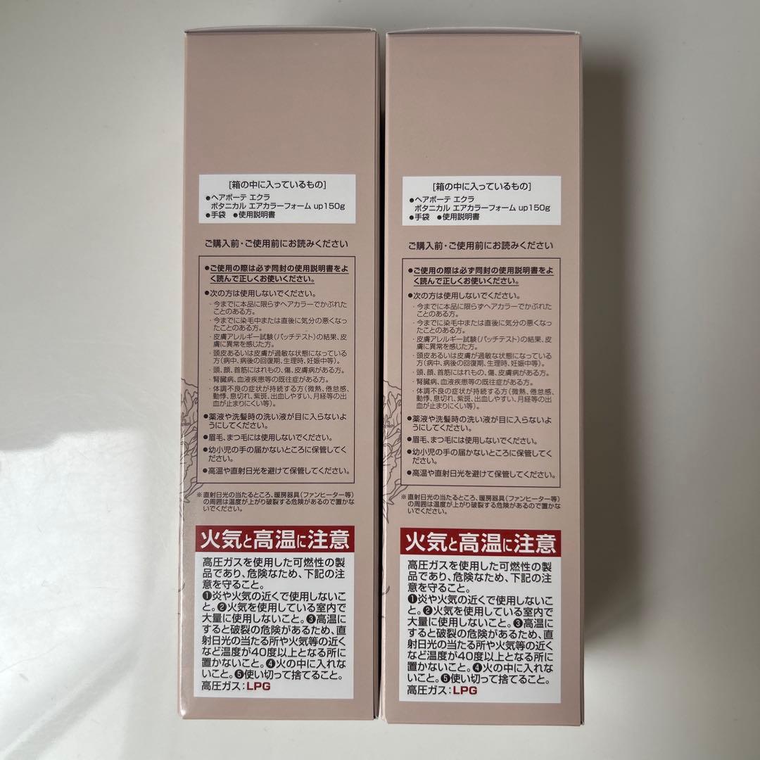 ヘアボーテエクラボタニカル エアカラーフォーム up ダークブラウン2本