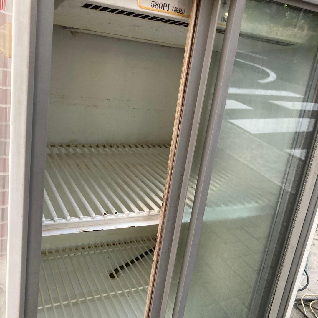 引取限定　昭和レトロ サンデン 冷蔵ショーケース MU-230XC 163L