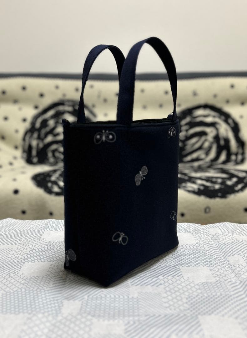 ハンドメイド＊ミナペルホネン＊rosy＋choucho＊マチ付きトート