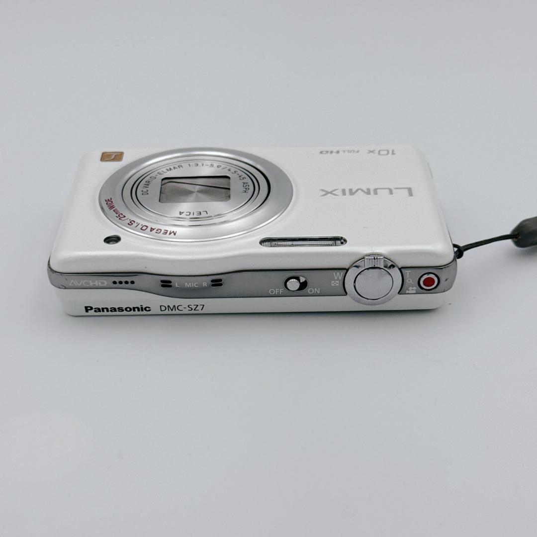 【概ね美品】Panasonic LUMIX DMC-SZ7 ホワイト デジカメ