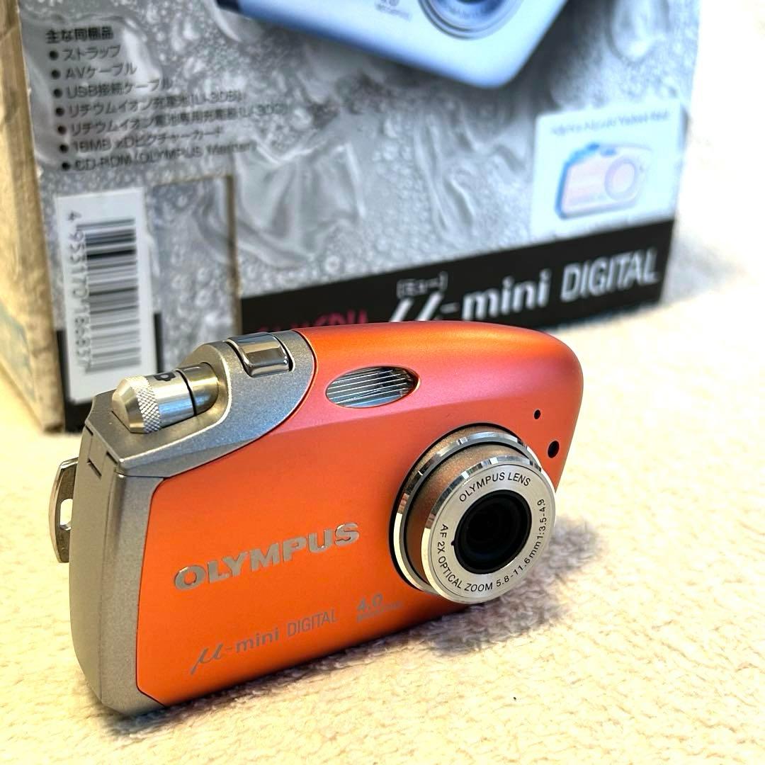 【極美品 動作確認済】オリンパス μ-mini digital ベルベットレッド