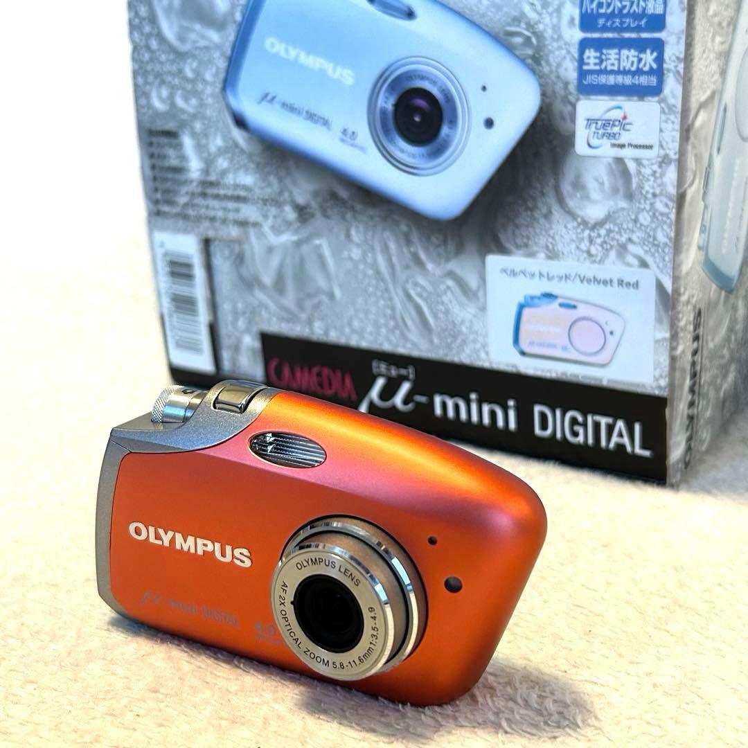 【極美品 動作確認済】オリンパス μ-mini digital ベルベットレッド