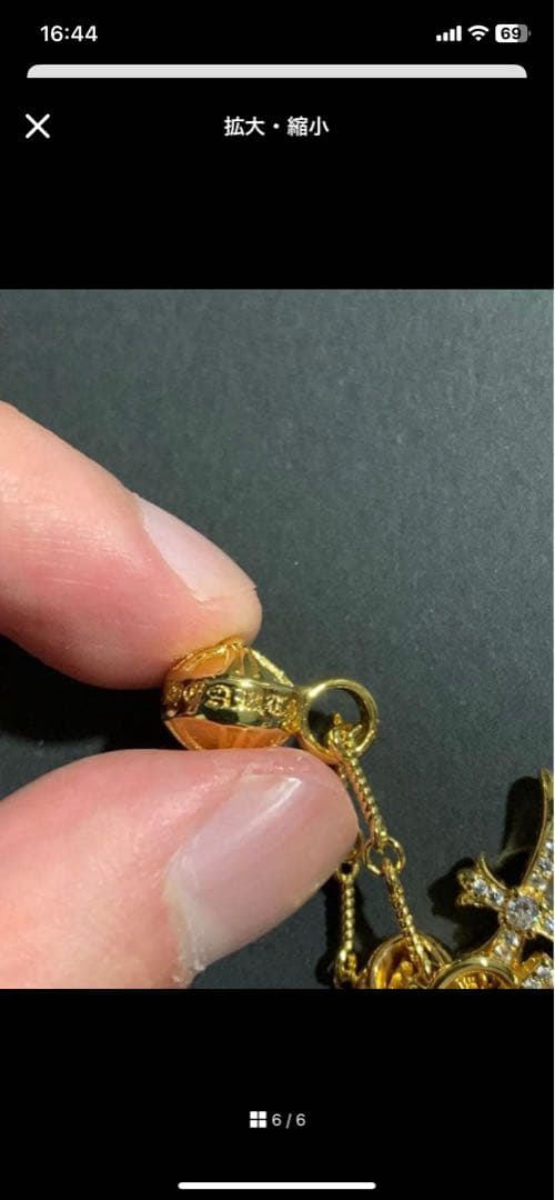 22k ベビーファット　スクエア　クロスボール　ネックレス　3点セット　50㎝