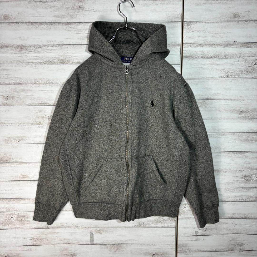 Polo Ralph Lauren 裏サーマル ジップパーカー M グレー