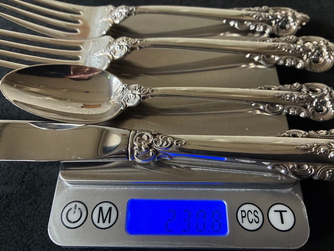 わ*ん様 【グランバロック】スターリングシルバー　カトラリー4本セット　★オーク