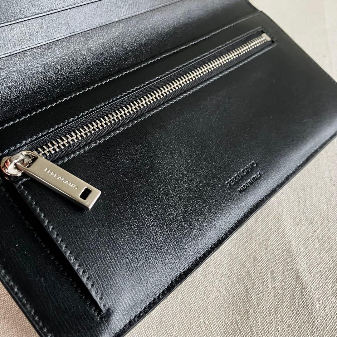 小物 FERRAGAMO Wallet Black Leather NERO