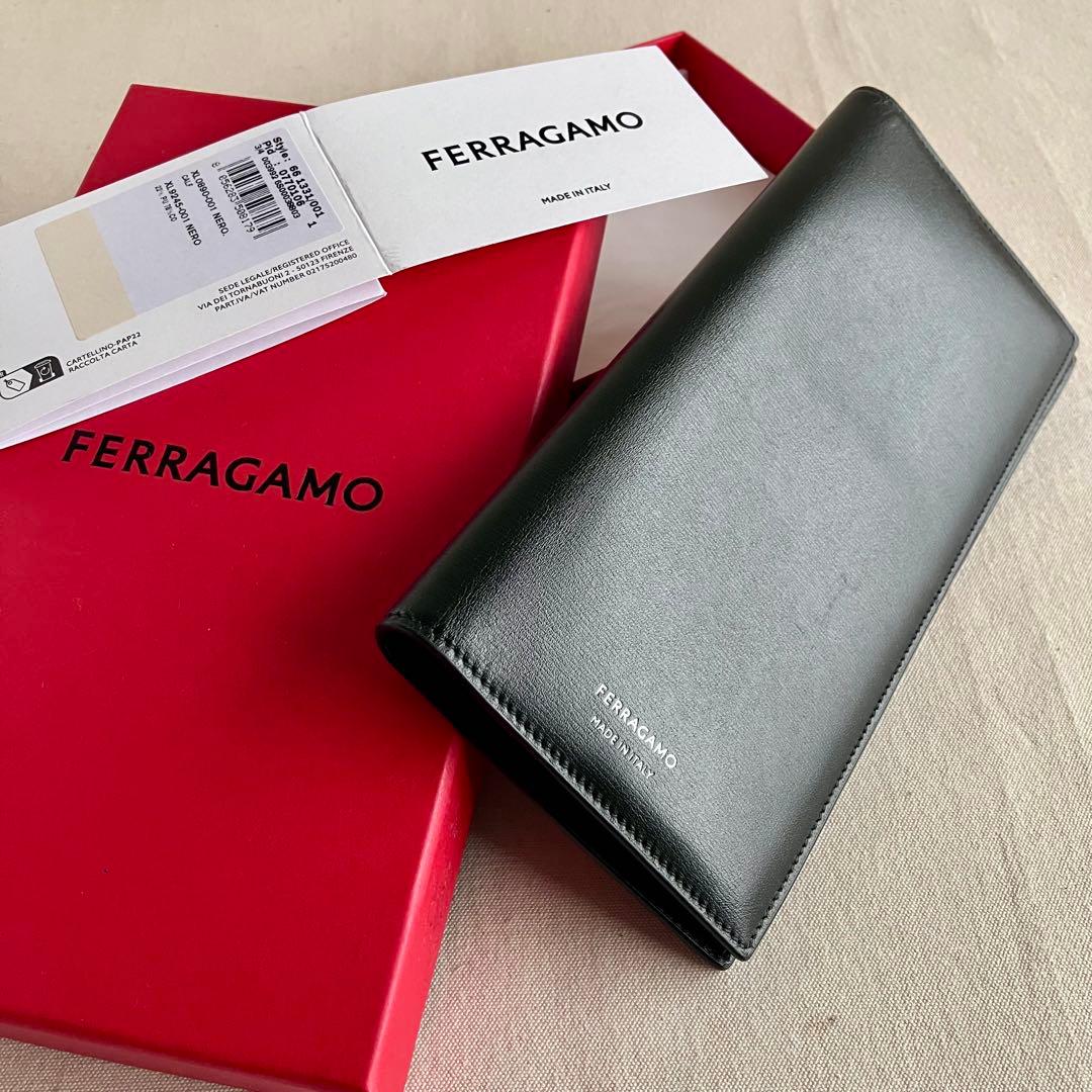 小物 FERRAGAMO Wallet Black Leather NERO