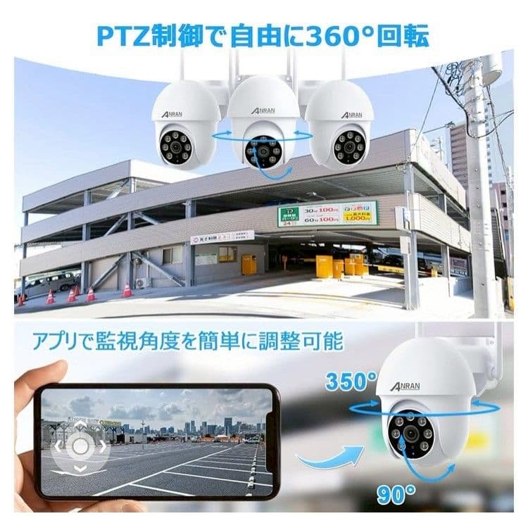 COOAU 屋外防犯カメラ　SDカード+取り付け器具セット