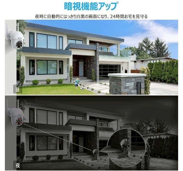 COOAU 屋外防犯カメラ　SDカード+取り付け器具セット