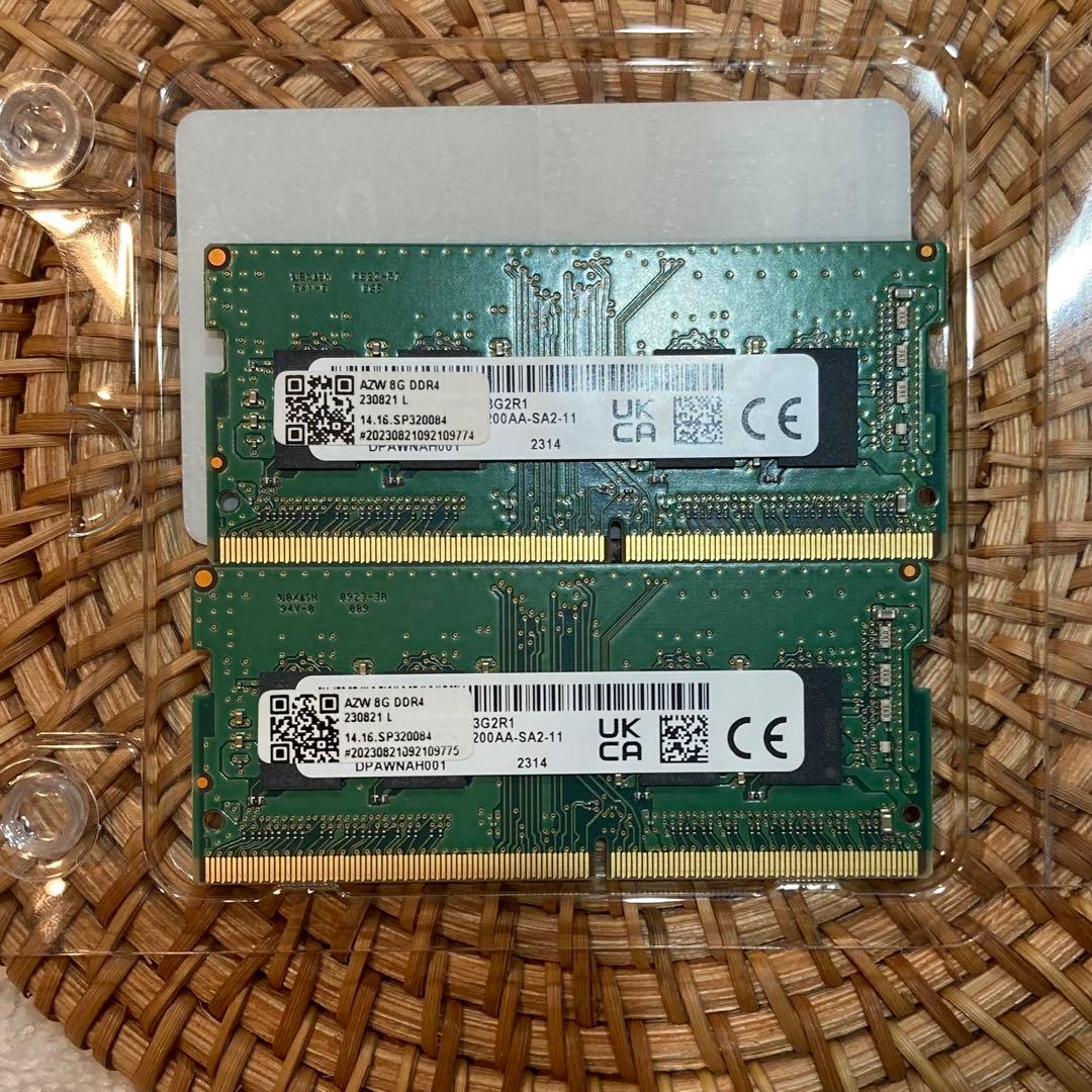 メモリー Crucial 16GB (8GB x 2) DDR4 3200 SODIMM