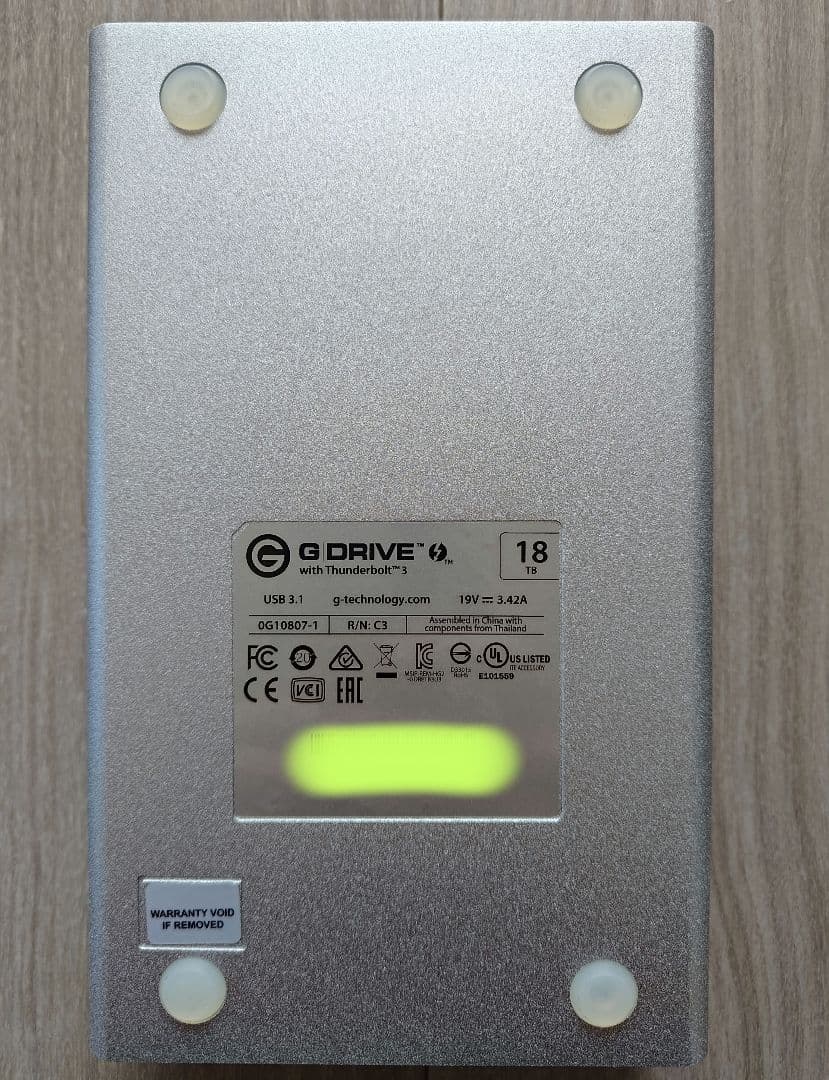 【業務用】G-Drive with Thunderbolt3 18TB※PC通電