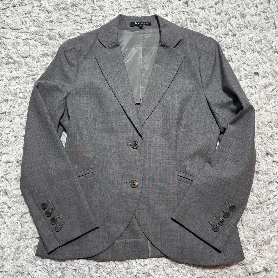 【セオリー】パンツスーツ　ビジネススーツ　セットアップ　背抜き　ブーツカット