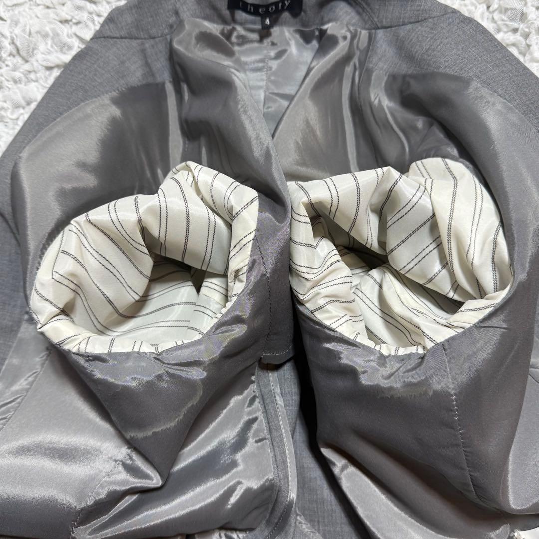 【セオリー】パンツスーツ　ビジネススーツ　セットアップ　背抜き　ブーツカット