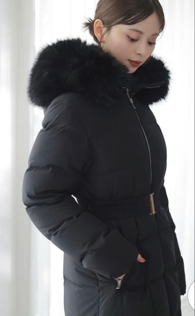 SNIDELスタイルアップフレンチダウンロングコート