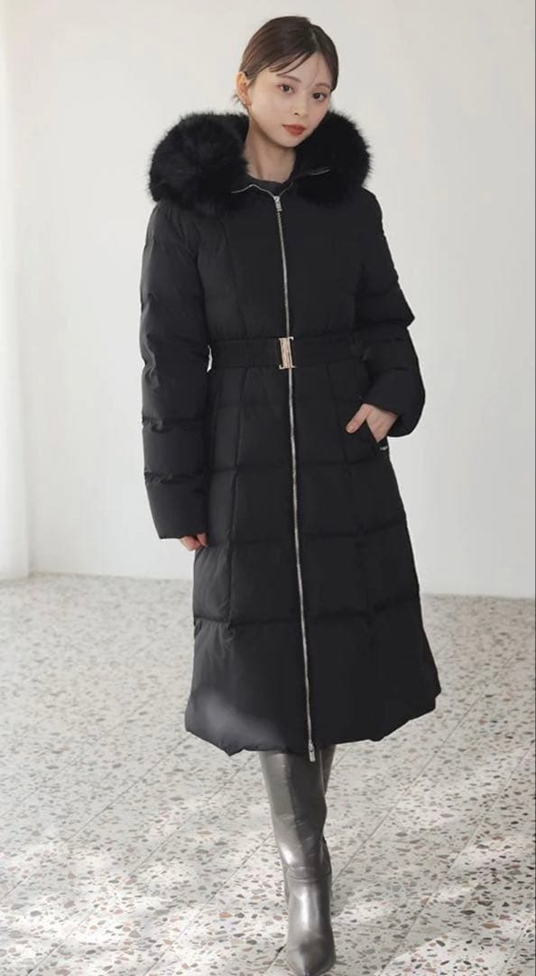 SNIDELスタイルアップフレンチダウンロングコート