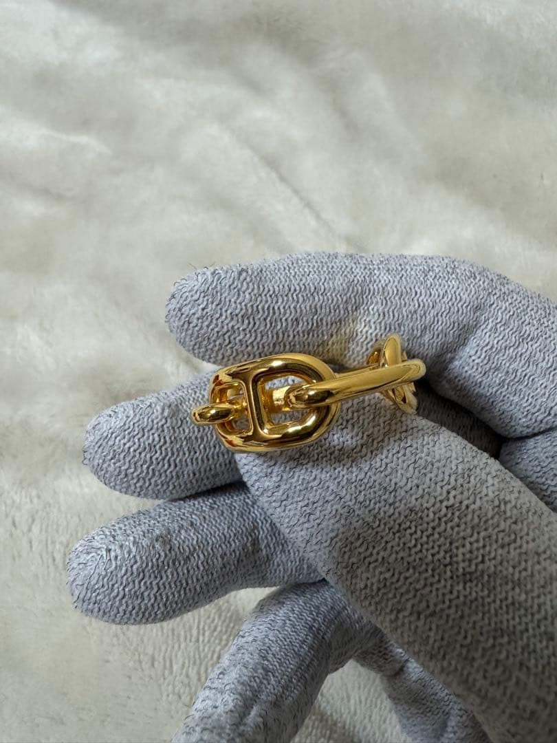 エルメス　シェーヌダンクル　スカーフリング　　ゴールド　金