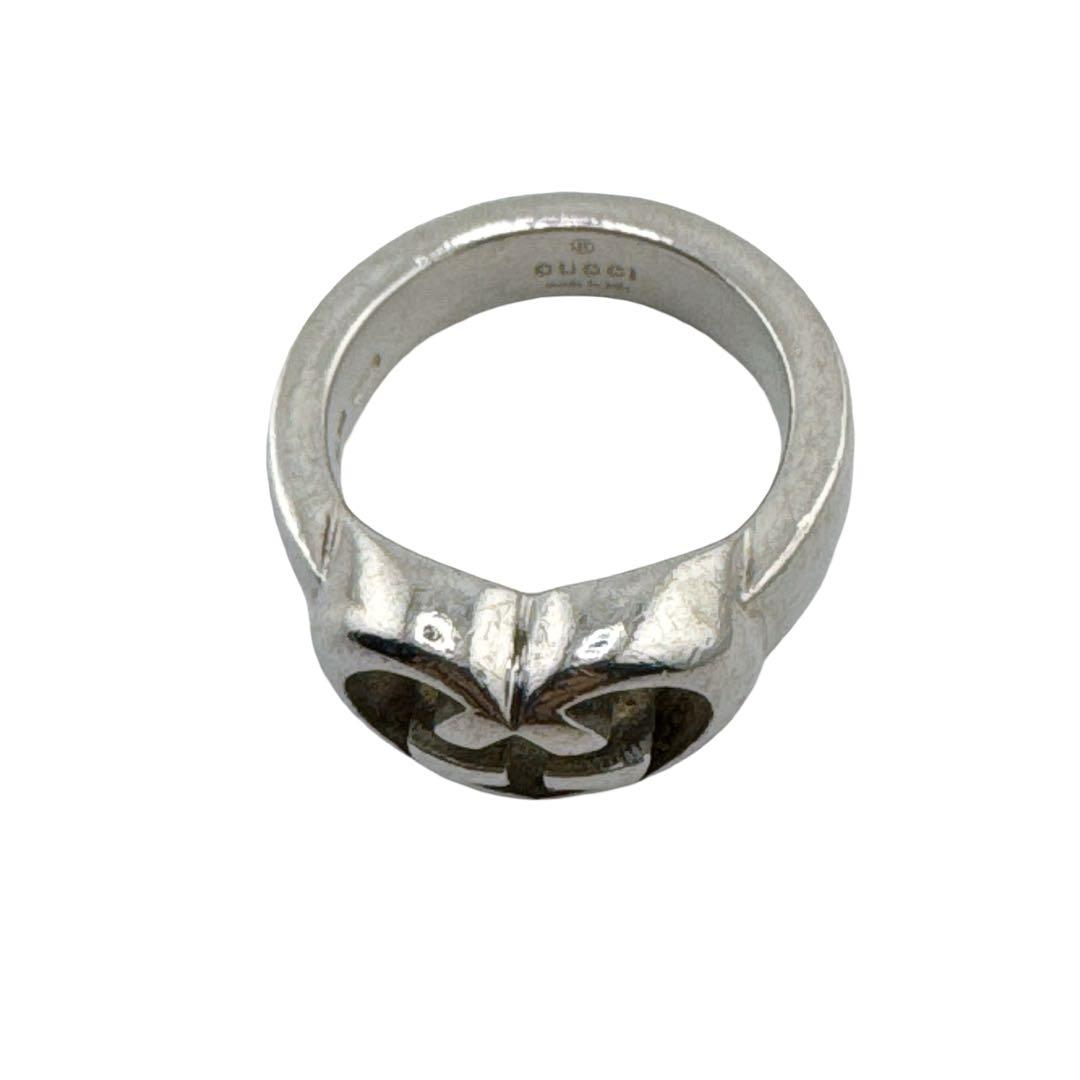 グッチ インターロッキングG ハートブリット リング 指輪 Sv925 シルバー