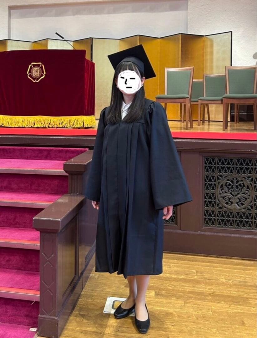 【1回のみ使用・クリーニング済】三越アカデミックガウン 帽子付き