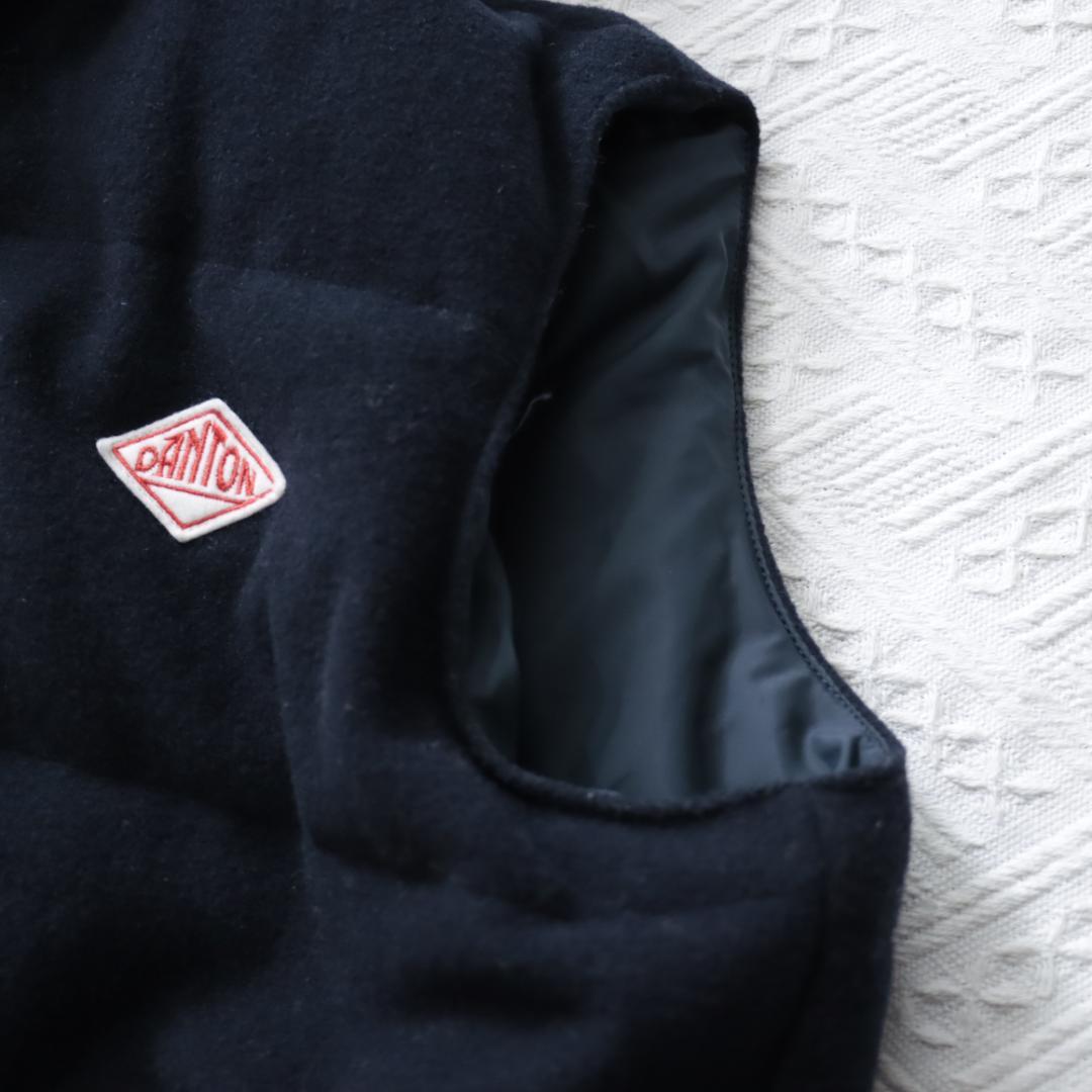 近年！美品！DANTON ウールダウンベスト　BEAMS別注　36　フーディー