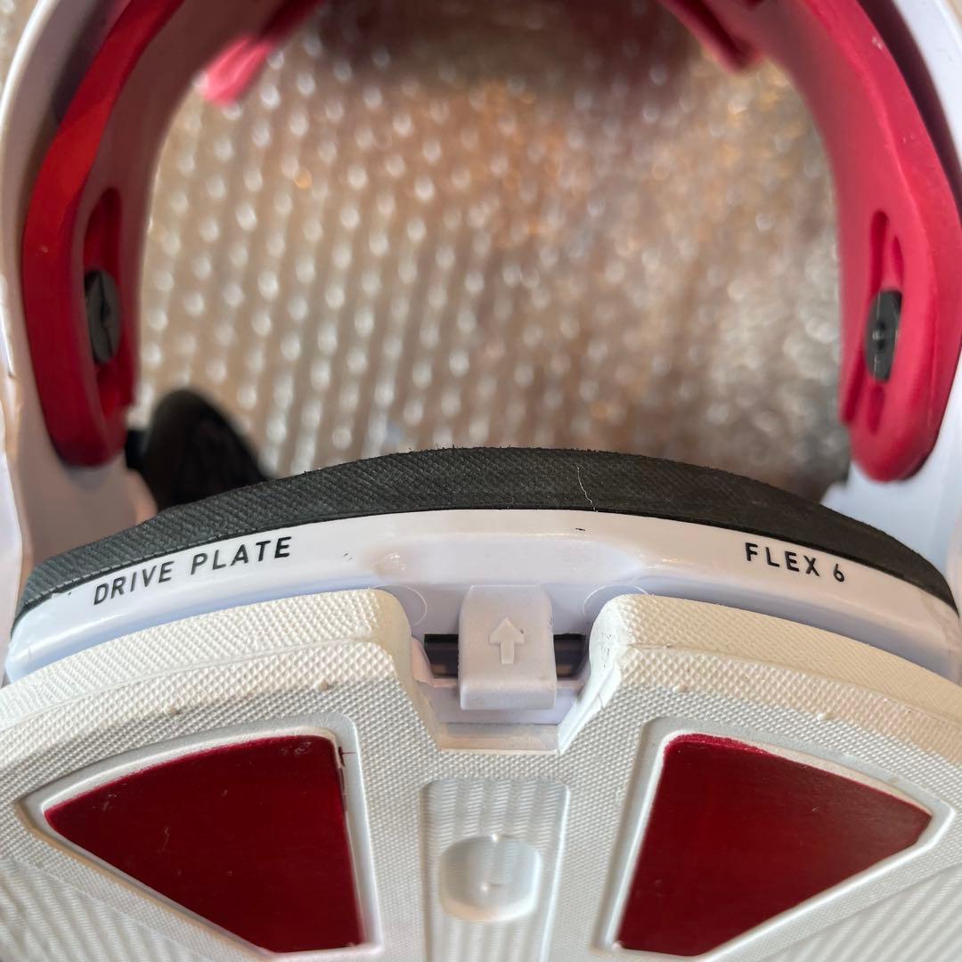 bentl メンズ　ビンディング 赤/白 Mサイズ　26-29cm