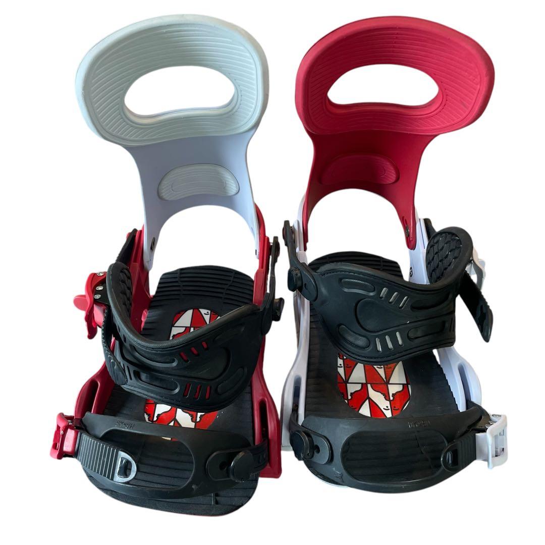 bentl メンズ　ビンディング 赤/白 Mサイズ　26-29cm