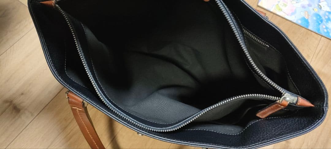 Daniel & Bob 黒 レザートートバッグ